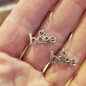 Sterling Silver HOPE Earrings